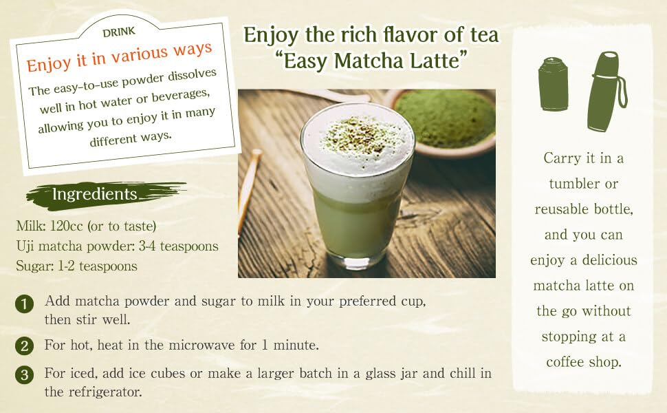 Té Verde Matcha en Polvo Japonés Uji Grado Culinario miniatura 6