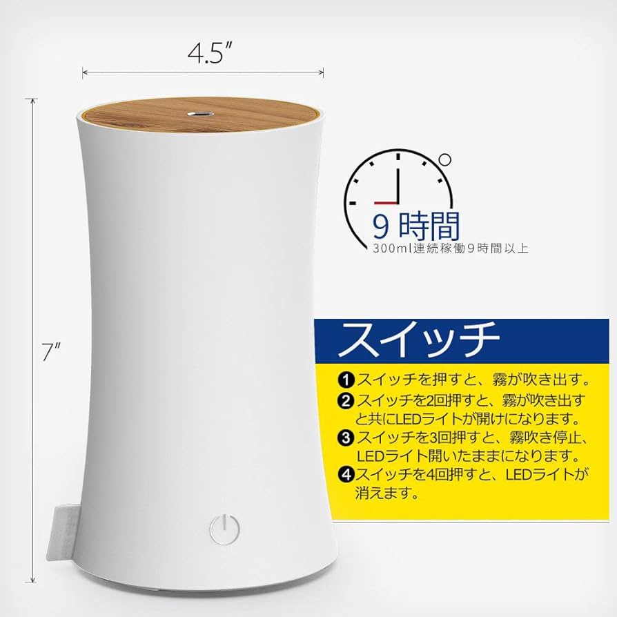加湿器 卓上 アロマディフューザー 超音波式 小型 アロマ対応 タイマー LED 楽天市場】加湿器 卓上 炎 超音波加湿器 おしゃれ 超音波 アロマ