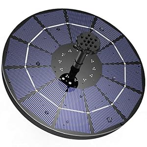 AISITIN Fontein op zonne-energie, met 3,5 W zonnepaneel, vijverpomp op zonne-energie, ingebouwde 1500 mAh batterij…