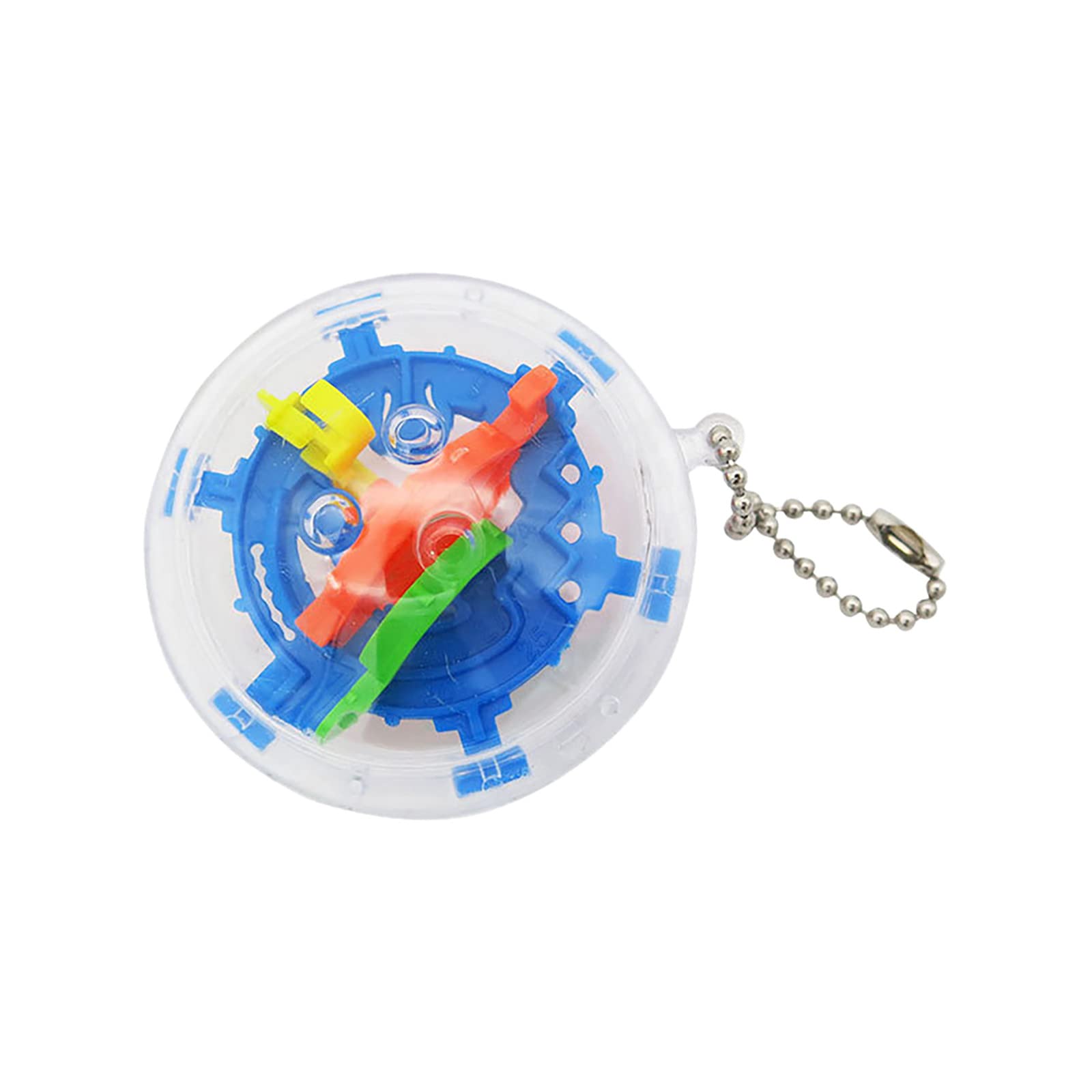 king of car tuning 3D Mini Puzzle Ball 30-Level 3D Cube with Chain for Children's Toys and Gift Faster and Smooth (Blue, One Size)