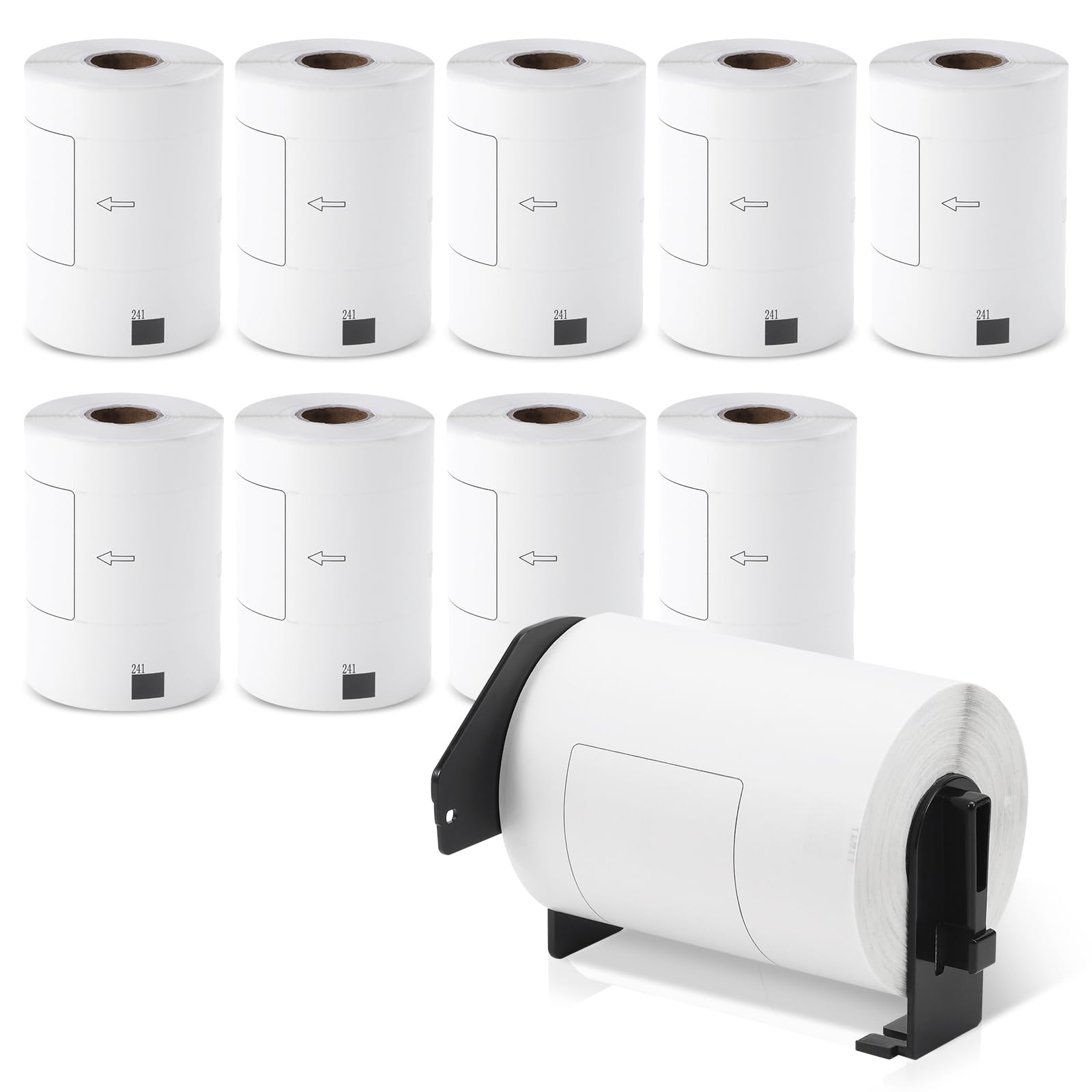 10 Roll Compatible with Brother QL-1100NWB Printer Labels DK-1241 (4" x 6")