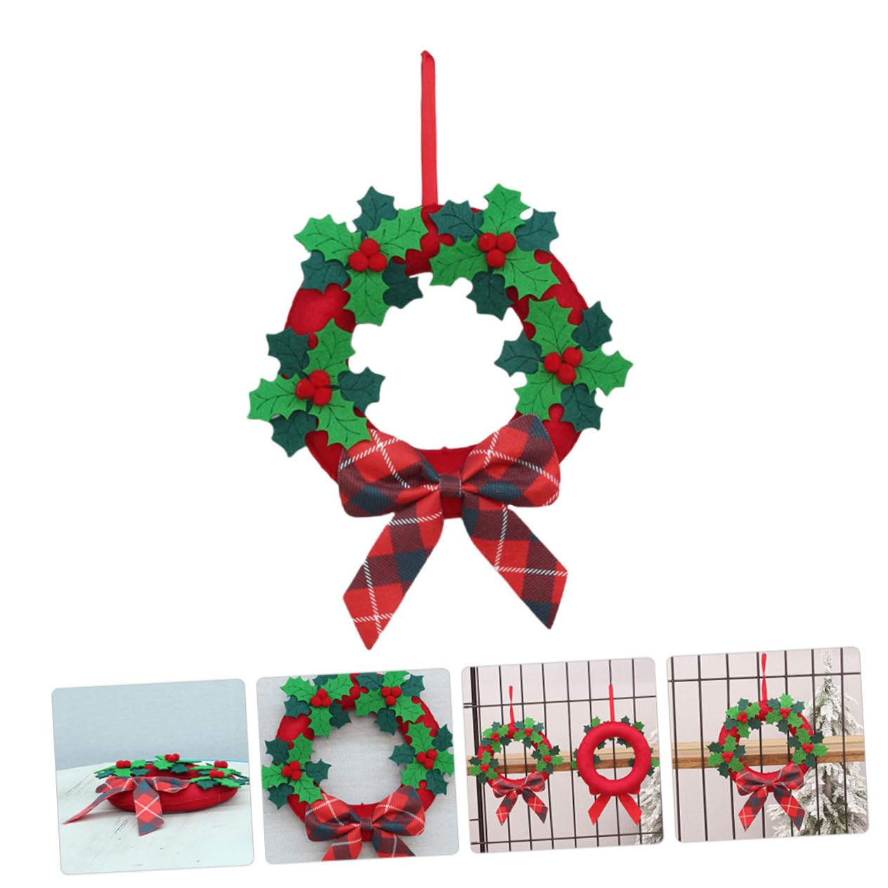 Zerodeko 4 Pezzi Di Ornamenti Per Ghirlande Natalizie Decorazioni In Feltro Decorazioni Invernali Ghirlande Accessori Per Alberi Di Natale Per Porta D'Ingresso