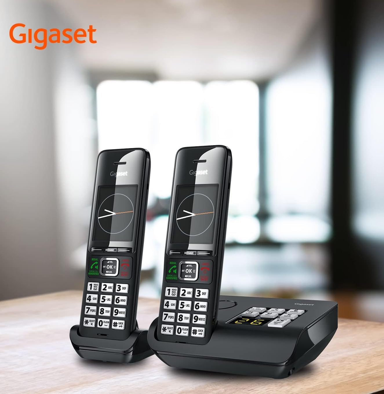 Gigaset Comfort 552A Duo - 2 Cordless Phones - Answering Machine - Made in Germany - Elegant Design - Hands-Free Mode - Comfort Call Protection - Big Phone Book, Titanium-Black — Amazon image 7