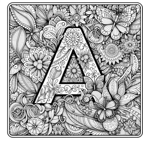 English Children Coloring Page Alphabet: Alphabet Coloring Page (Children Coloring Illustrations) (Japanese Edition)