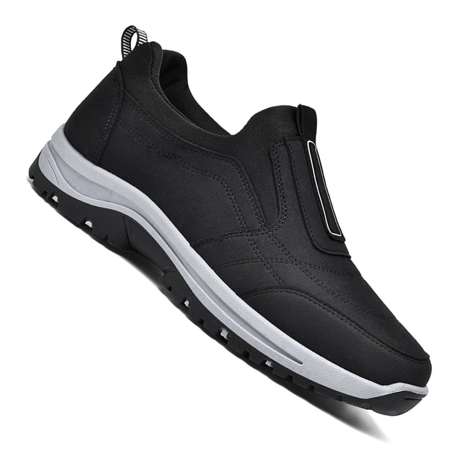Aocase Walking Shoes For Men Slip On Sneakers Medical Shoes For Swollen Feet Men Outdoor Hiking Orthopedic Shoes For Trekking Hiking Walking Outdoor Sports Training Shoes,Black,45/275mm