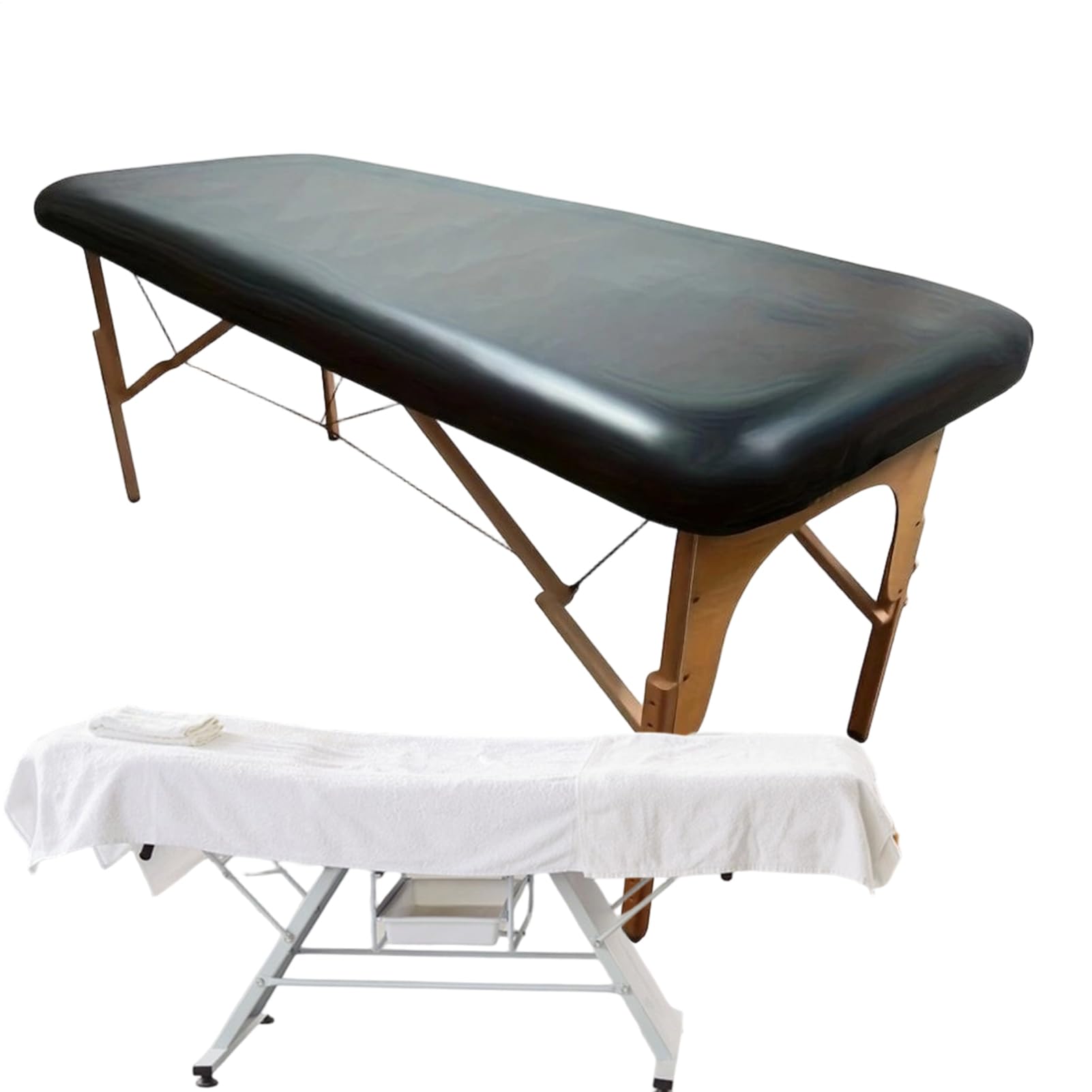 Sábanas para mesa de masaje de piel sintética que eliminan las arrugas en tratamientos