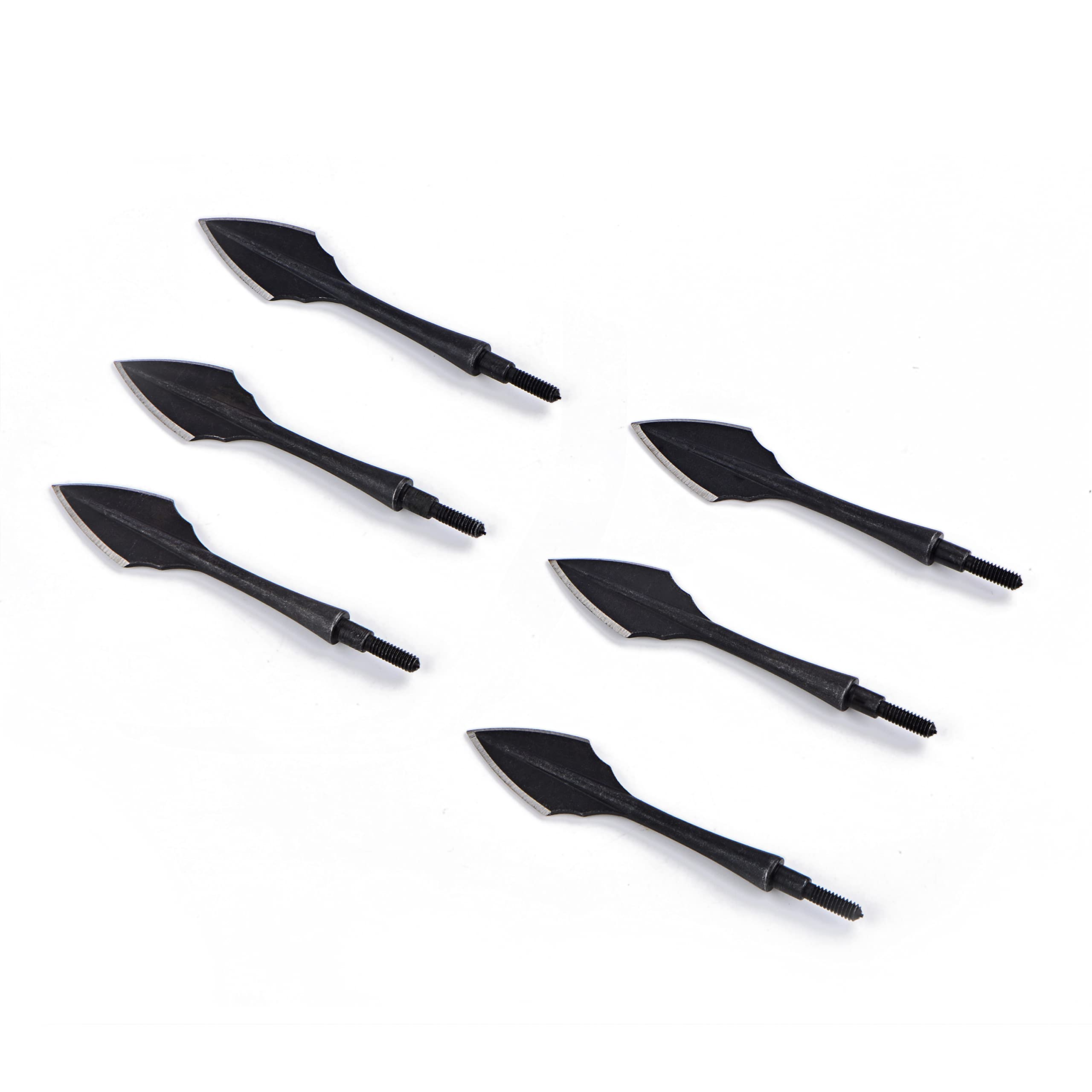 AMEYXGS 6X Frecce Puntes Tradizionali Broadheads Punte di Freccia a Vite Punte di Freccia in Metallo Teste Larghe per Tiro al Bersaglio e Gioco di Tiro