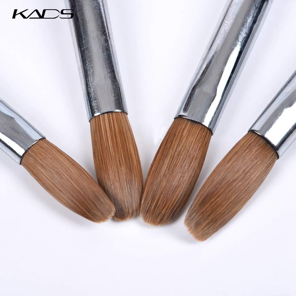 KADS Kolinsky - Set di 4 unghie acriliche 12 # 14 # 16 # 18 # per unghie acriliche pittura artistica