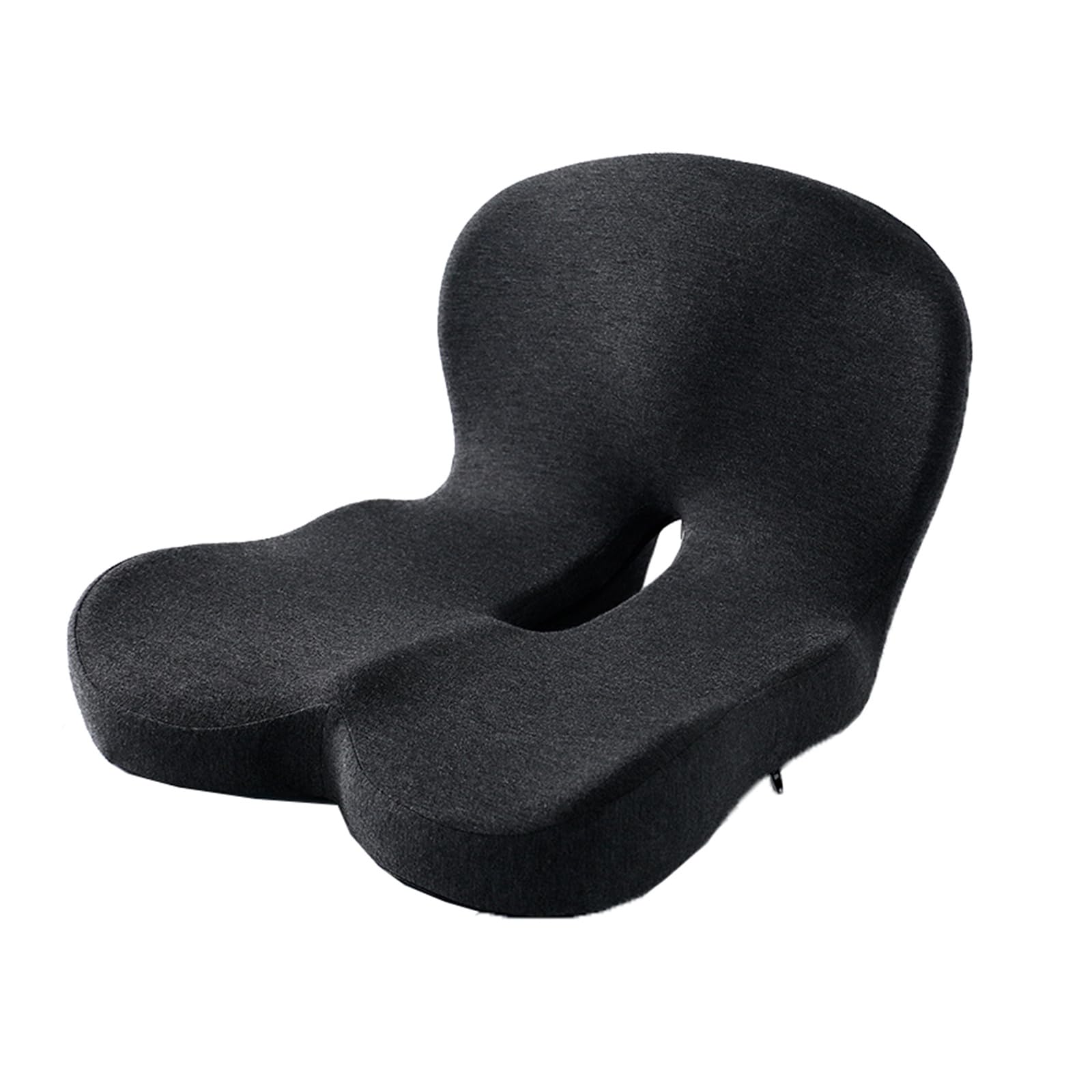 Orthopedic Memory Foam Car Seat Pad for Soft Support, Office Chair Seat Cushion (Dark Gray)