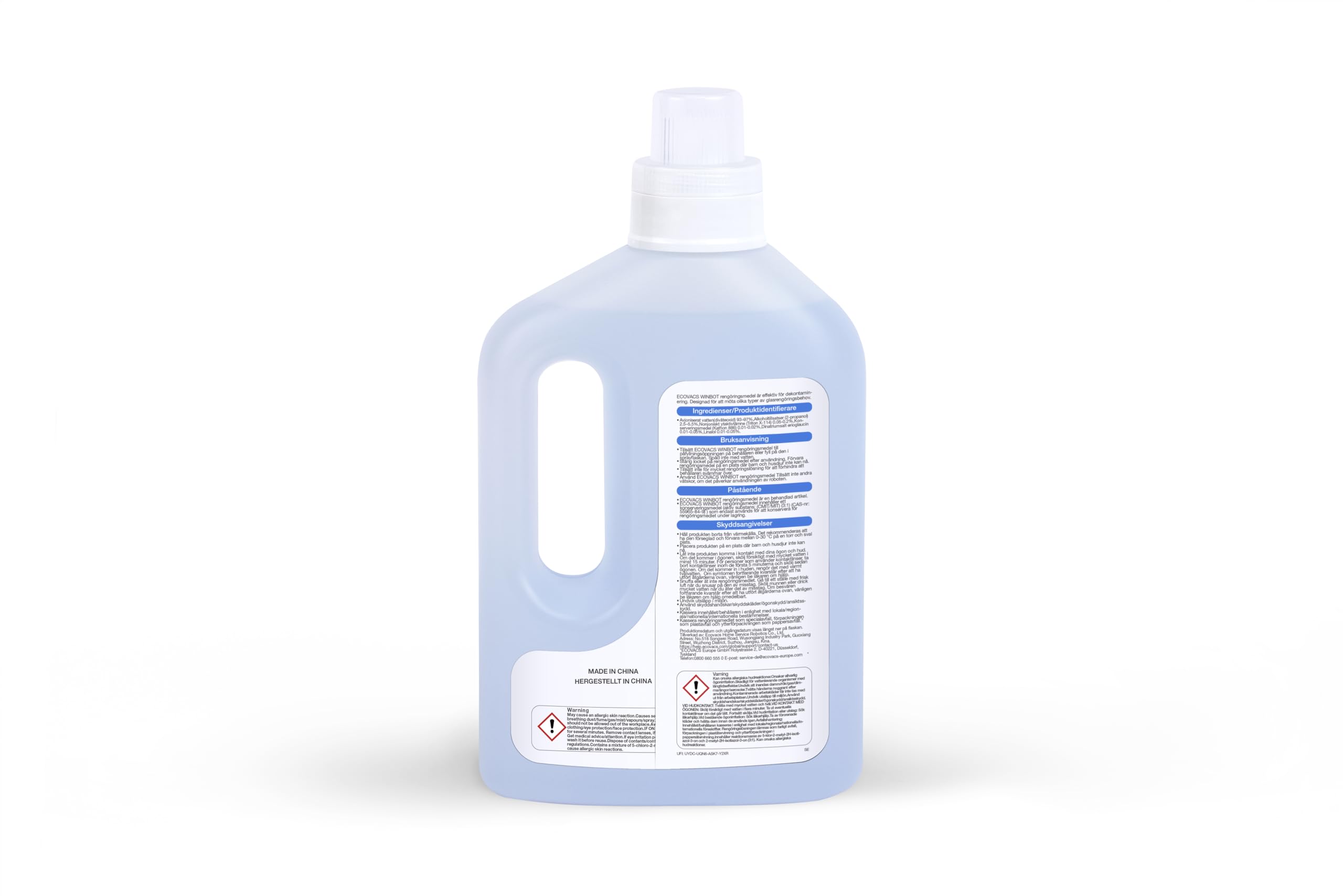 ECOVACS Soluzione detergente da 1 L per robot lavavetri della WINBOT W1 PRO,W2,W2 OMINI,W2 PRO,W2 PRO OMNI,WINBOT MINI,W2S,W2S OMNI, accessorio originale