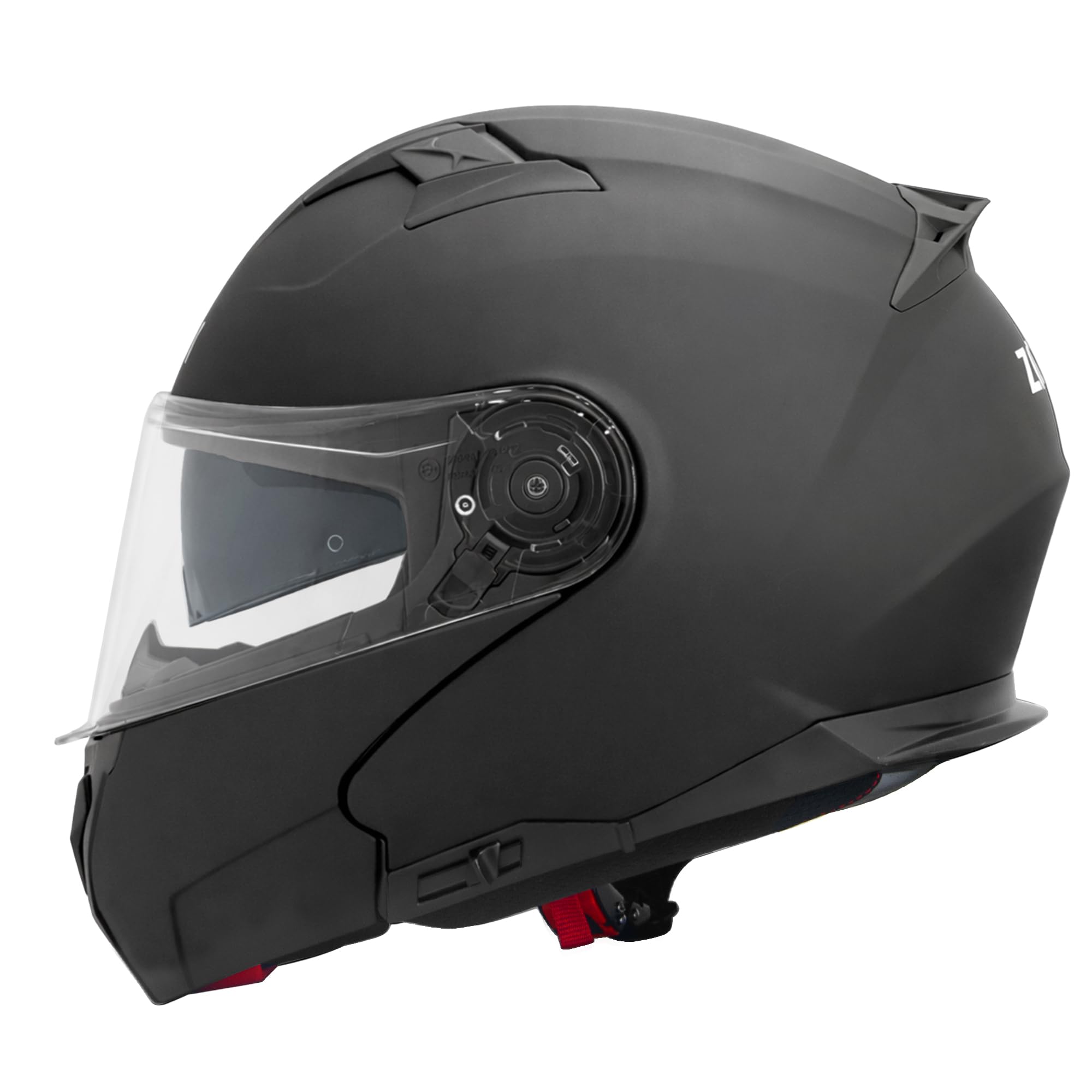 Zorax ZOR-729 Flip Up Helmet With Double Visor Motorbike Ece 2206 Approved - Matt Black M(57-58cm) - 5