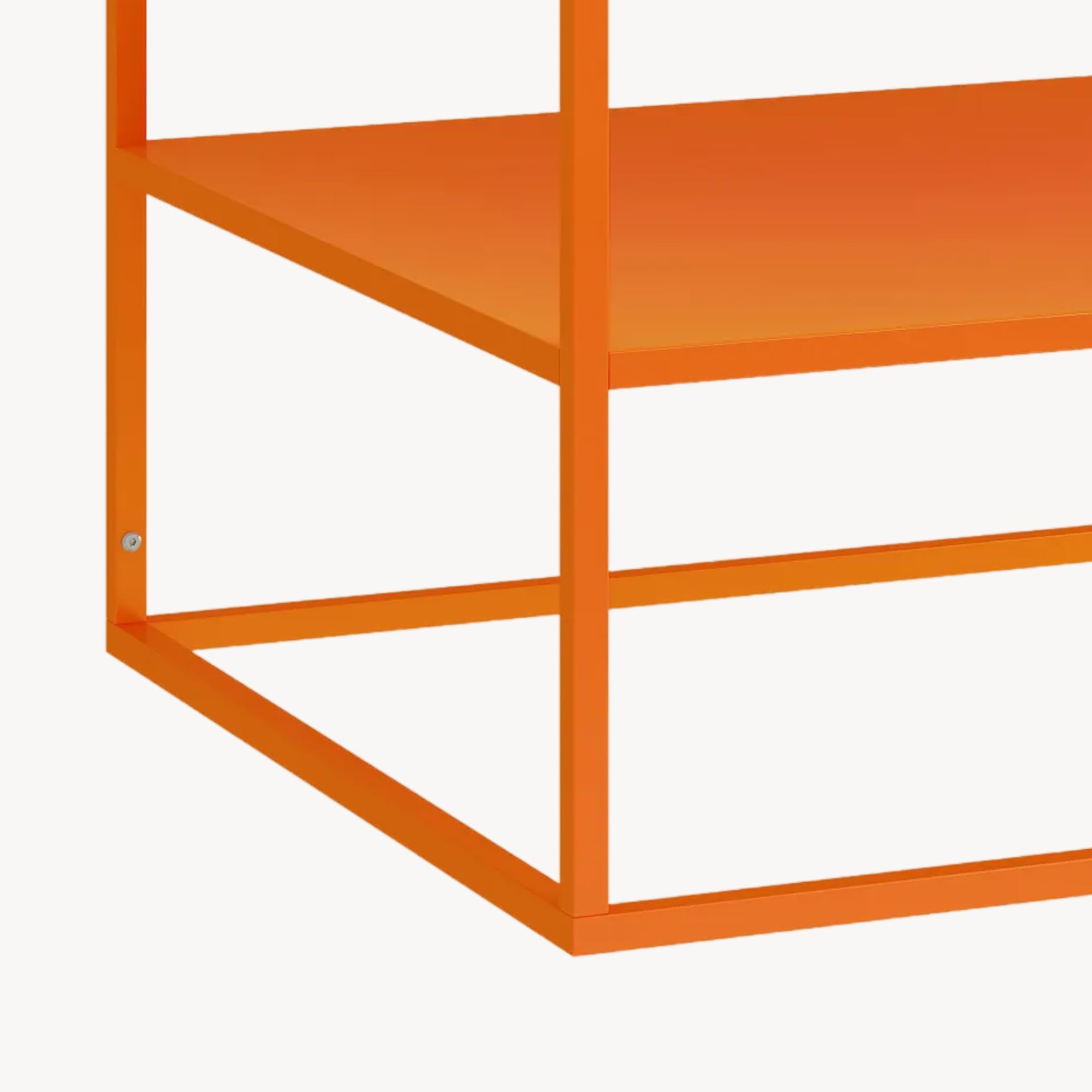 [en.casa] Stolik kawowy Solund stolik pomocniczy metalowy pomarańczowy stół do salonu z miejscem do przechowywania 90 x 60 x 45 cm prostokątny stolik do sofy stolik kawowy