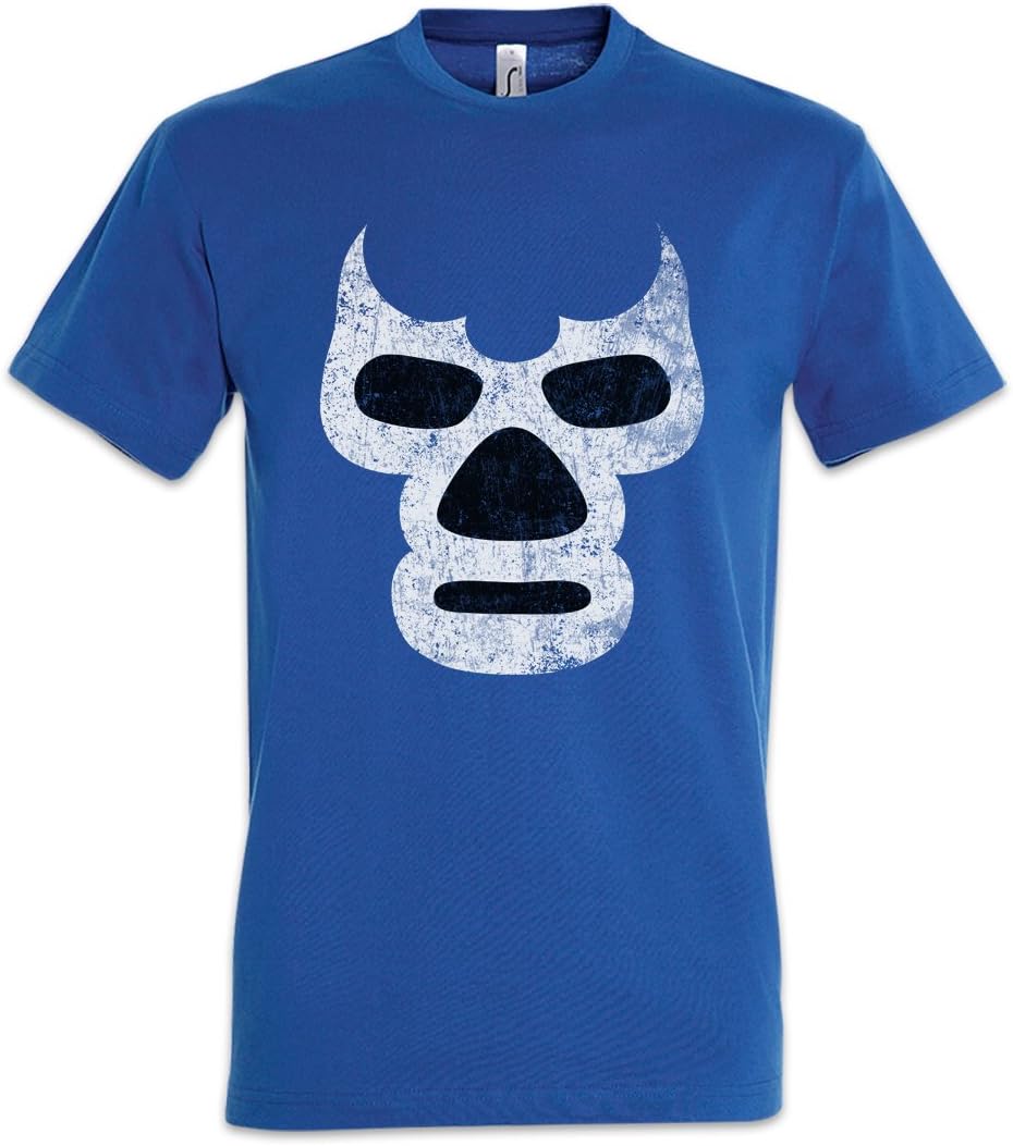 Urban Backwoods Luchador Blue Demon Girlie – Playera De Mujer Luchador De Lucha última Intervensión Mexicana México Latino, XS, Azul Royal