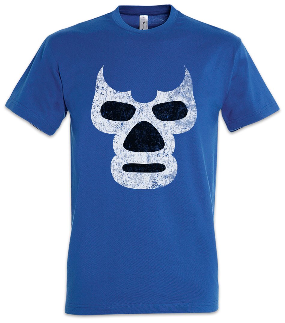 Urban Backwoods Men's Royal Blue Luchador Blue Demon T-Shirt Blue Size 2XL