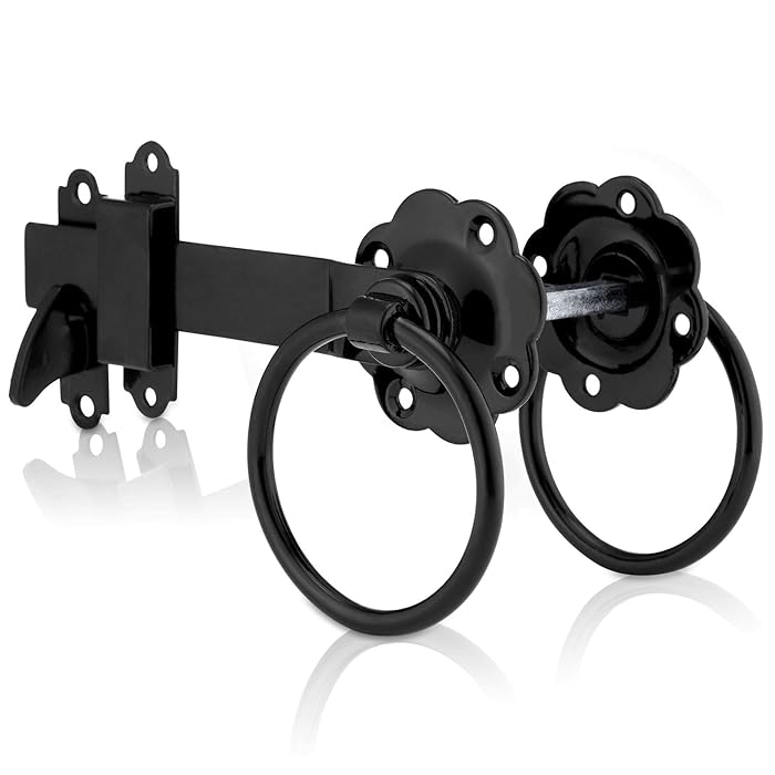 Buy XFORT Premium Range Ring Gate Latch Black, Door Latch with Black