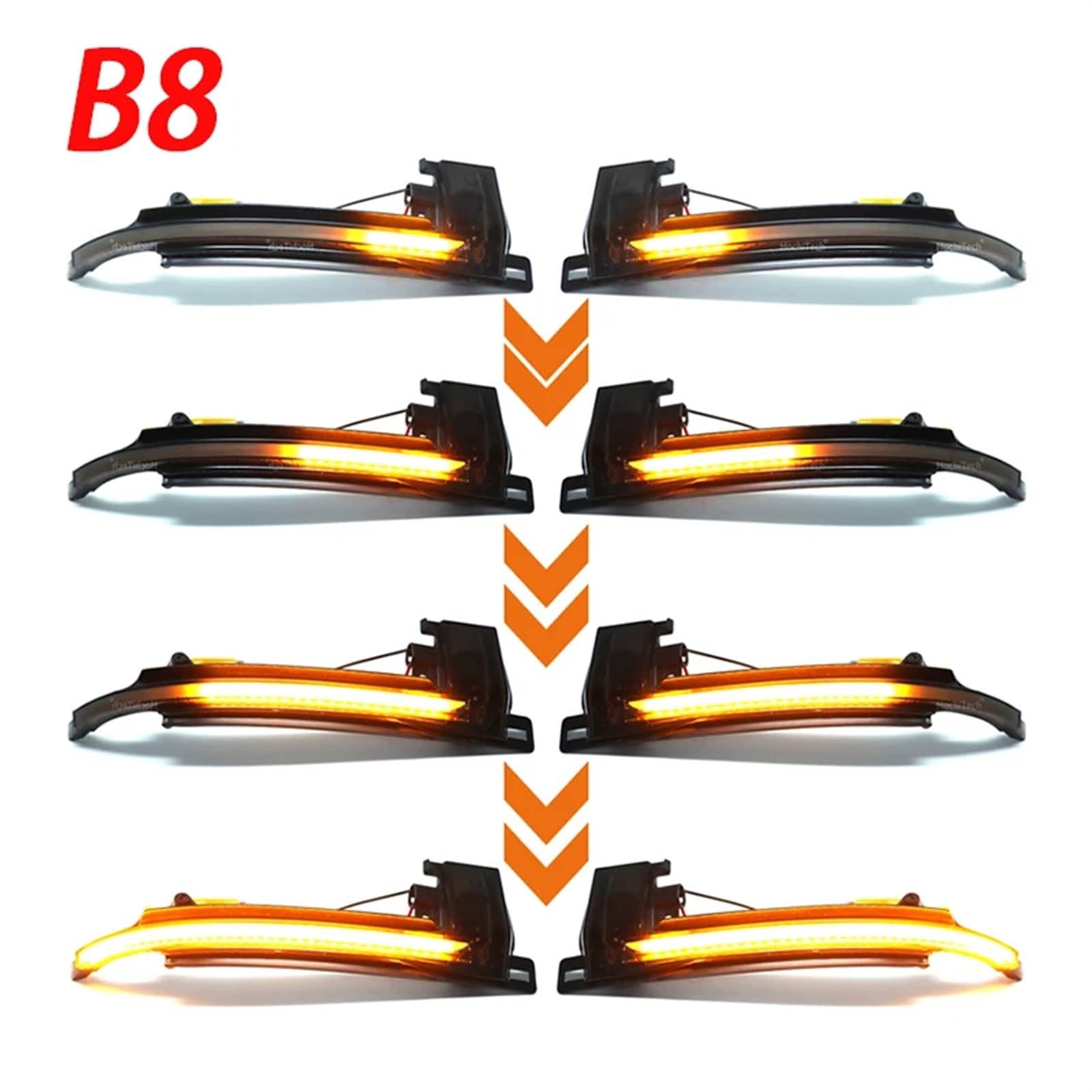 Indicatori Di Direzione A LED Dinamici Giallo-blu Per Audi A3 8P, A4, A5 B8.5, Q3 E A6 C6