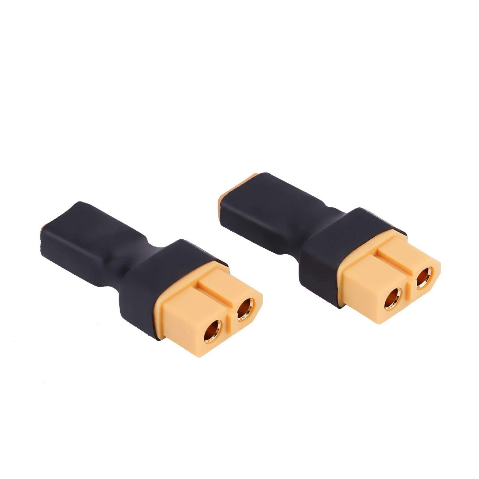 Juli- XT30 do XT60 RC złącze drona adapter z tworzywa sztucznego + metalowa wtyczka do baterii, solidna i trwała 5 sztuk/zestaw konwerterów baterii, (XT30 męski do XT60