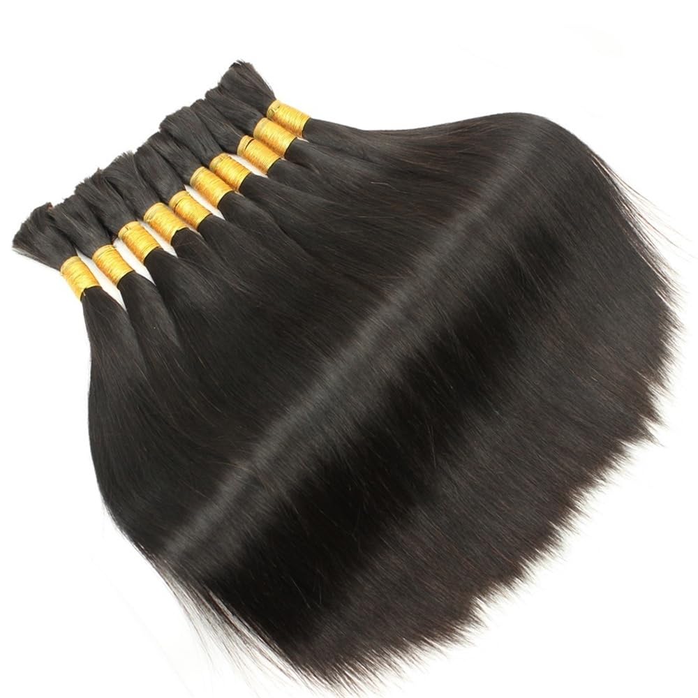 Splatanie włosów Włosy w hurtowych ilościach do zaplatania prostych brazylijskich włosów Remy Boho warkocze włosy w hurtowych ilościach bez osnowy Kobieta(28 Inch)