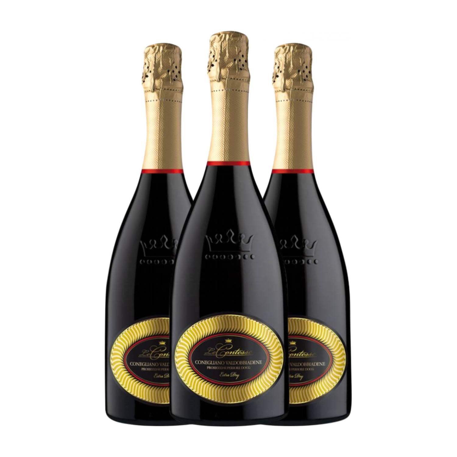 Le Contesse Superiore Spumante Glera Prosecco 75 cl Weißer Sekt (Karton mit 3 Flaschen von 75 cl)