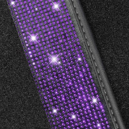 NBTEPEM Purple Violet Bling Car Floor Mats Full Set, Universal Fit Most Cars,SUV, Trucks, 4 pcs Sparkle Glitter Diamond Carpet for Women Girls with Anti-Slip Pad (Purple Violet Diamond) by NBTEPEM - Used condition - Image 6