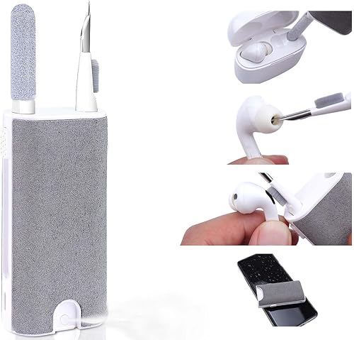 XANGNIER Kit limpiador para Airpods Pro herramientas de limpieza multifunción 5 en 1 bolígrafo de limpieza con cepillo suave para puerto de carga de