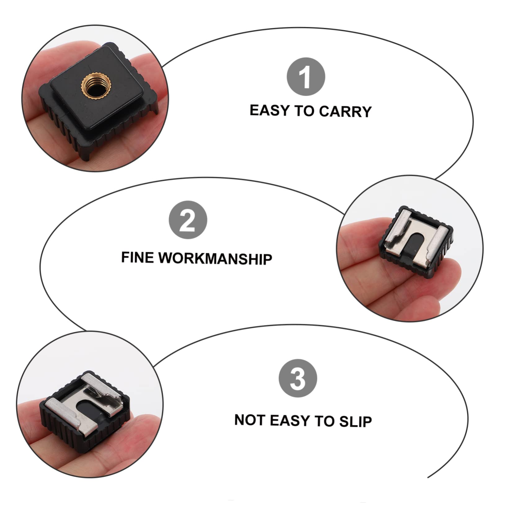 VILLCASE Hot Shoe Mount Adapter Kit Pcs Flash Shoe Mount Quick Release Clamp Inch Screw Fit