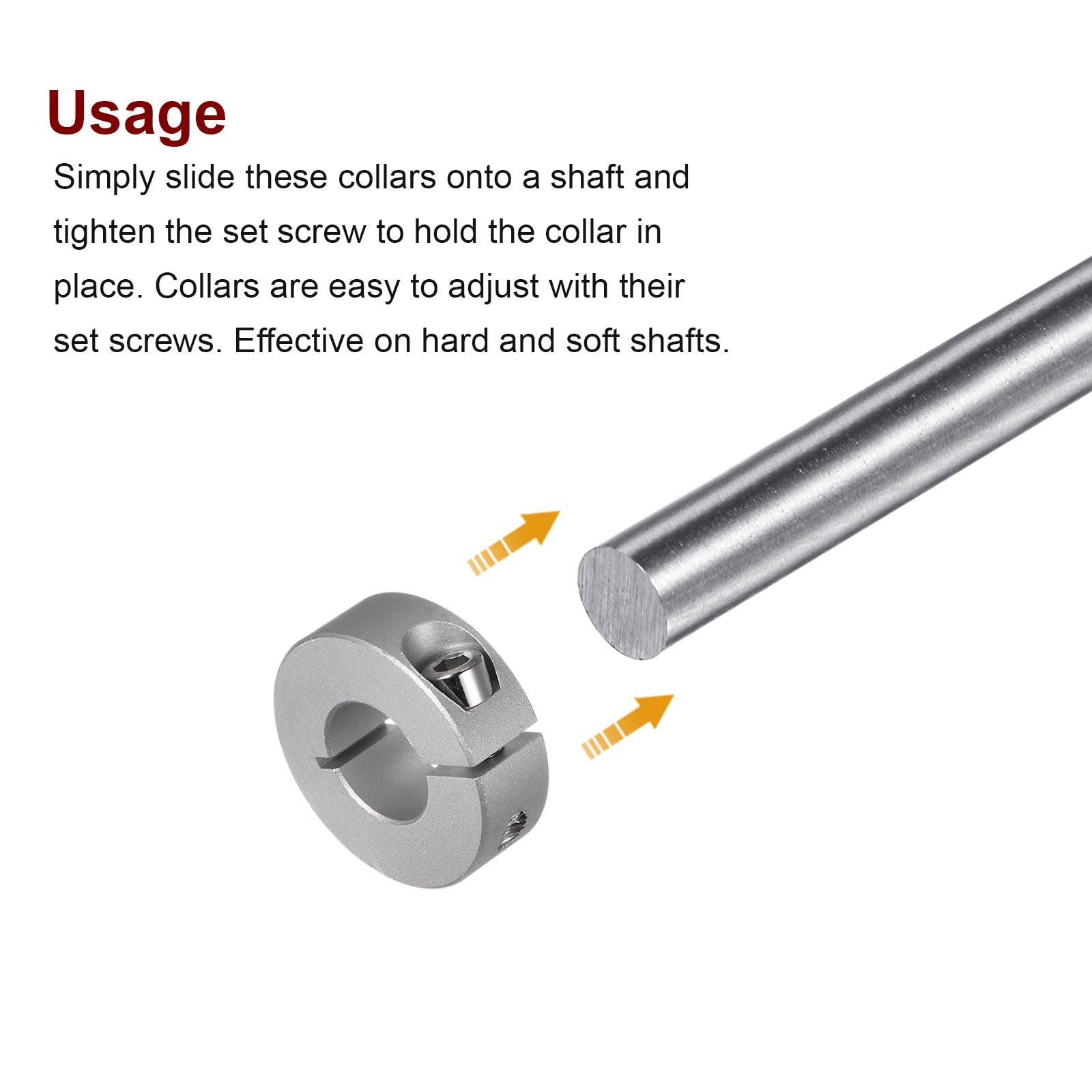 Kozelo 4Pcs Aluminum Alloy Shaft Collar - [16mm Bore X 26mm OD X 10mm Width] Anodization Shaft Collar For CNC Machine Tools, Hold Timing Pulleys Use, Silver Tone