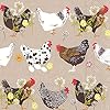 Boston International Ideal Home Range Spatter Hens Linen Paper Luncheon Napkins 7 x 7 Multicolored 20 Count