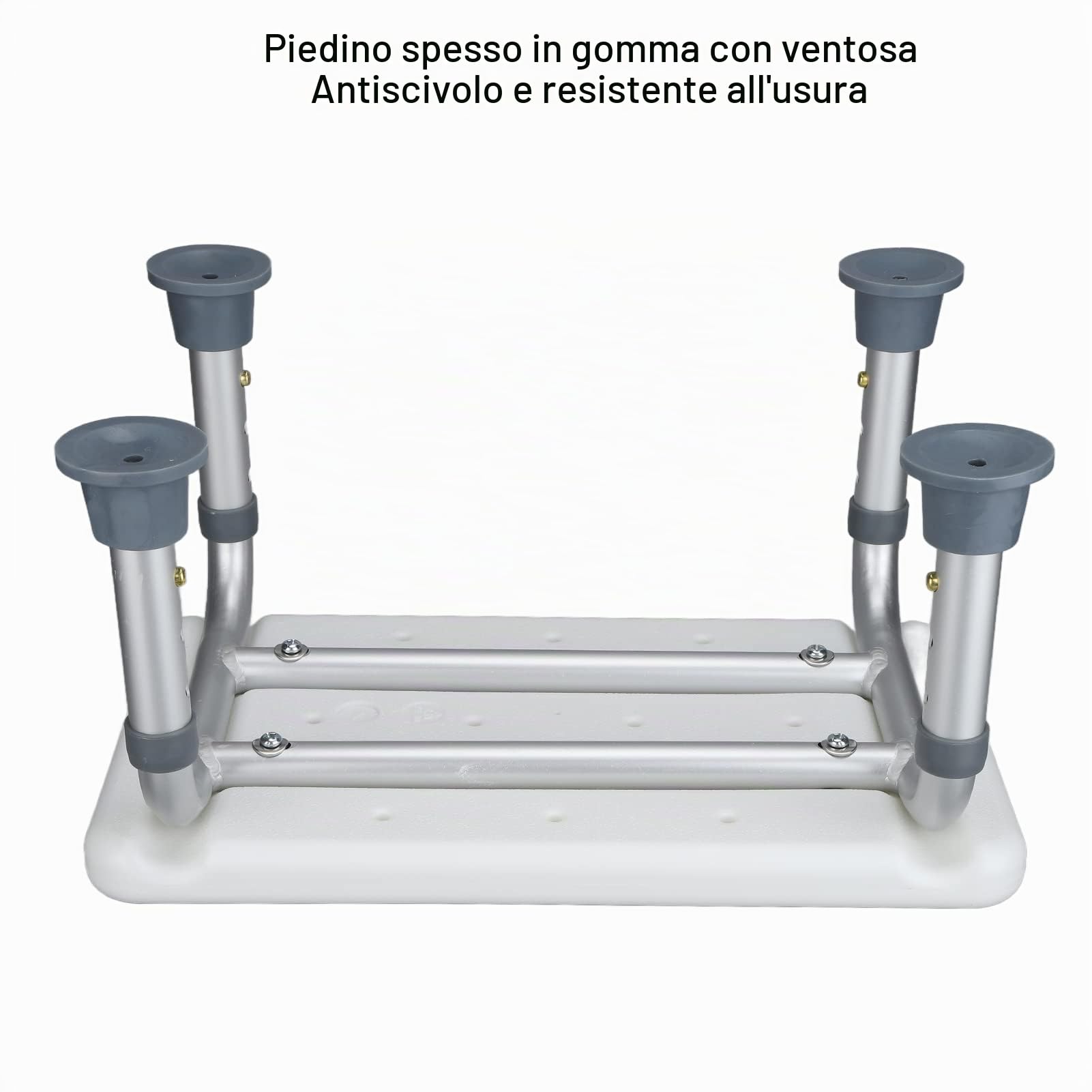 Sgabello da Doccia,Sedie e Panche da Doccia Regolabili in Altezza per Impieghi Gravosi in Lega di Alluminio,Sedile per Vasca da Bagno,Assemblaggio Senza Attrezzi,Sedile di Sicurezza per Sedia da Docci