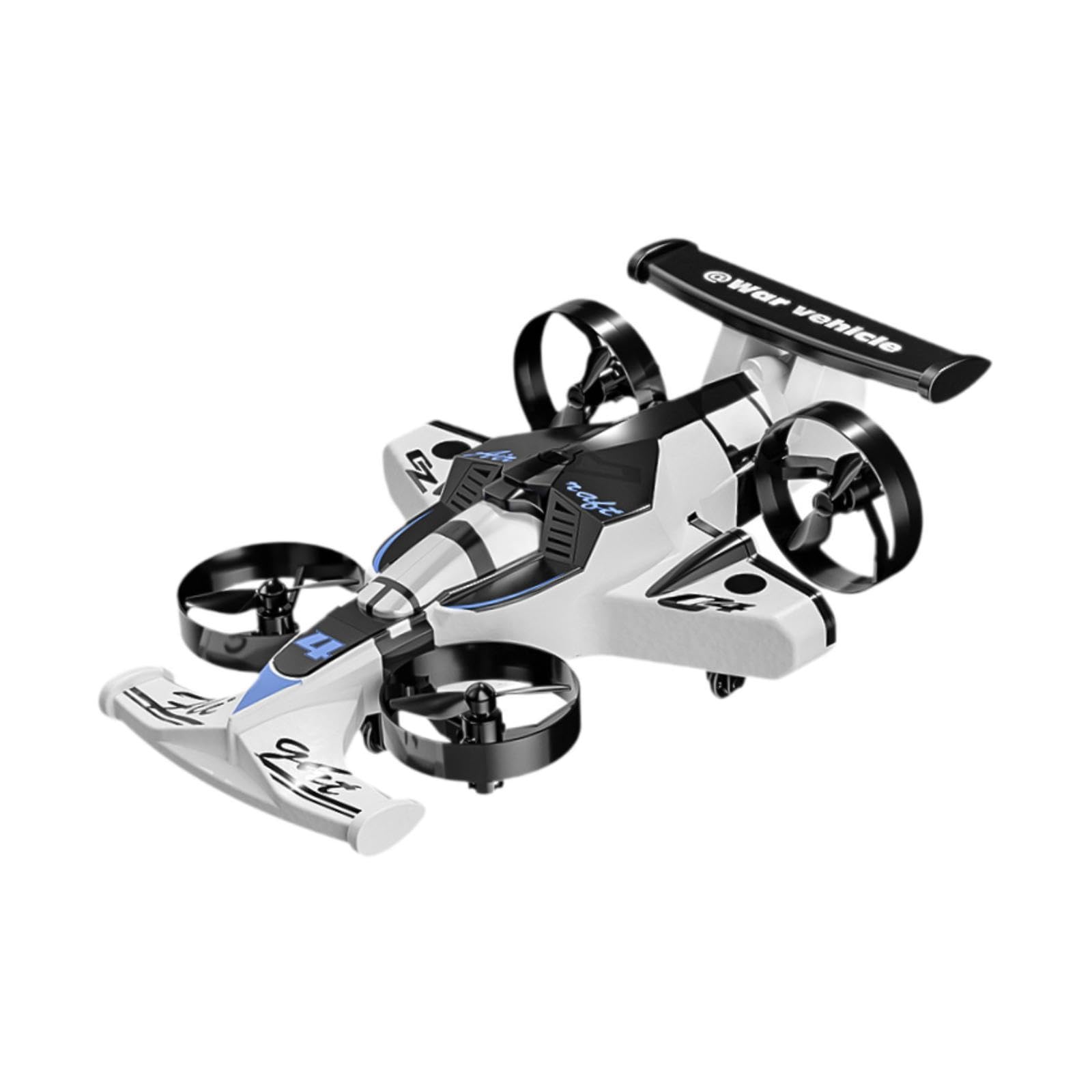 Mini Drone RC 2 in 1 per Auto Giocattolo, con Telecomando, Aeroplano Telecomandato per Ragazzi, Ragazze E, Bianco