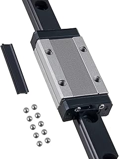 SBRRAIL MGN12H 600mm Black 1PC Linear Rail Guide with 1PC MGN12H Black Carriage Block for CNC Kit for 3D Printer CNC Machine and DIY Craft