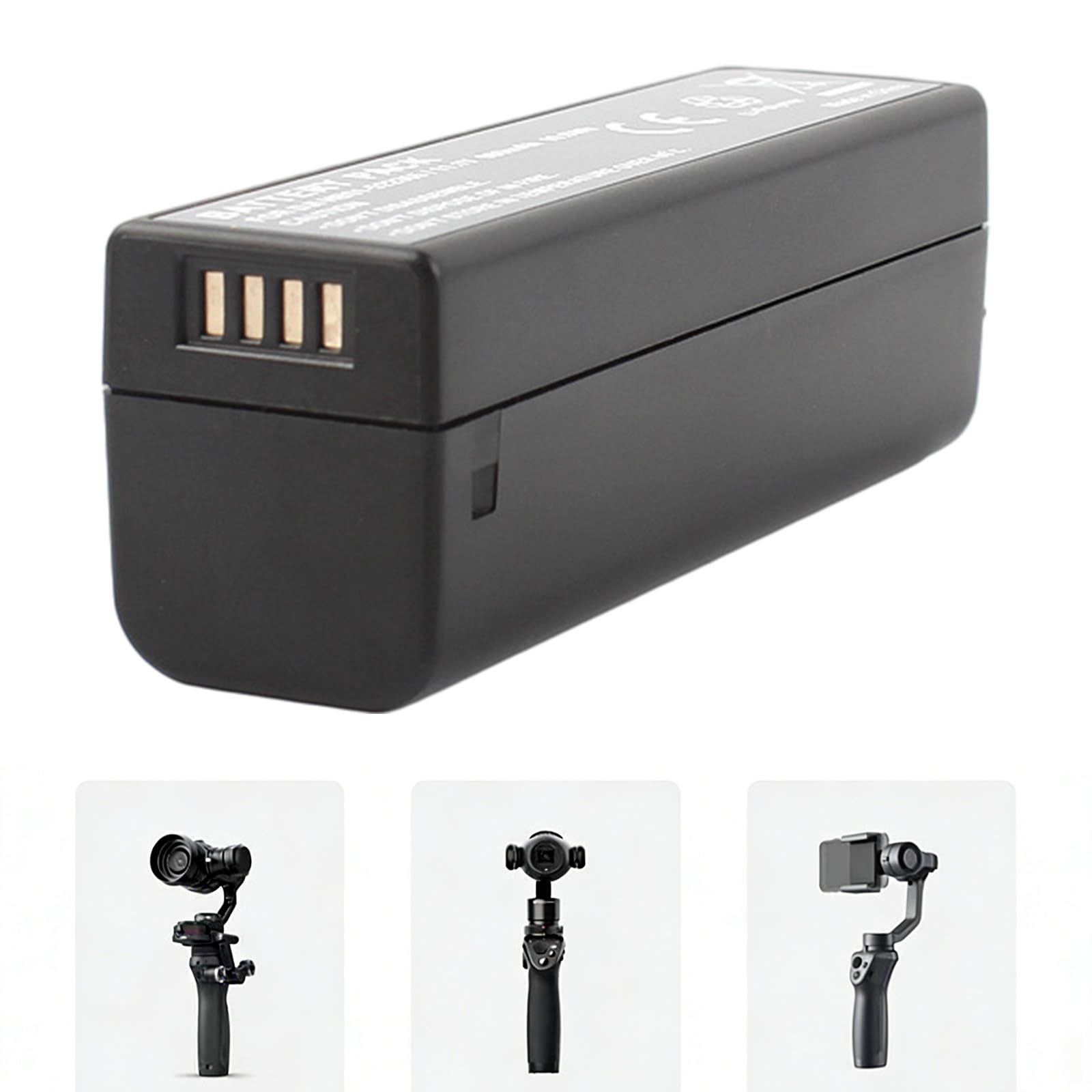 Cámara portátil 4K móvil, repuesto de batería de 980 mAh