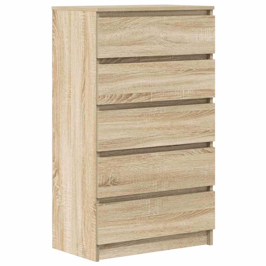 vidaXL Cassettiera Rovere Sonoma 60x36x103 cm in Legno Multistrato