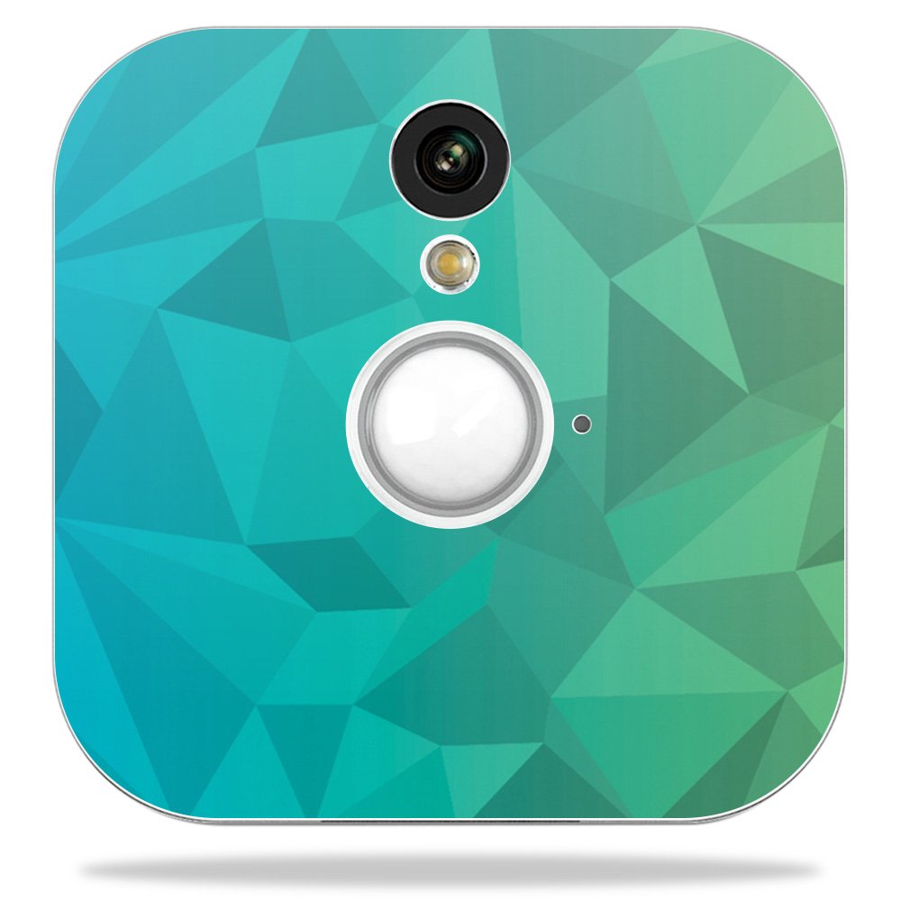 MightySkins Skin Compatible with Blink Home Security Camera - Blue Green Polygon | Protective, Durable, and Unique Vinyl Decal wrap Cover | Easy to Apply, Remove, and Change Styles | Made in The USA