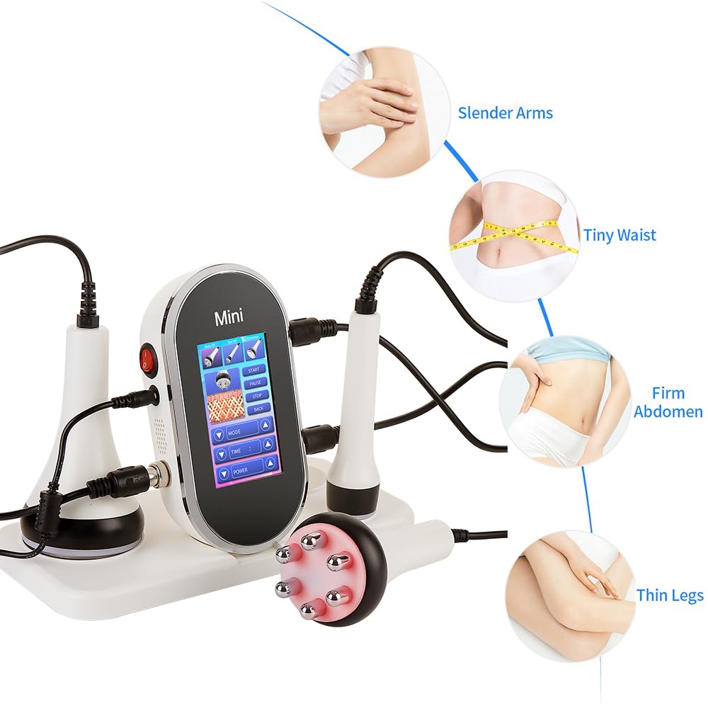 Aggiornamento 3 in 1 Dispositivo di massaggio del corpo Macchina di cavitazione 40K, macchina a radiofrequenza, attrezzatura di bellezza per il corpo del viso che dimagrisce lo strumento di cura del