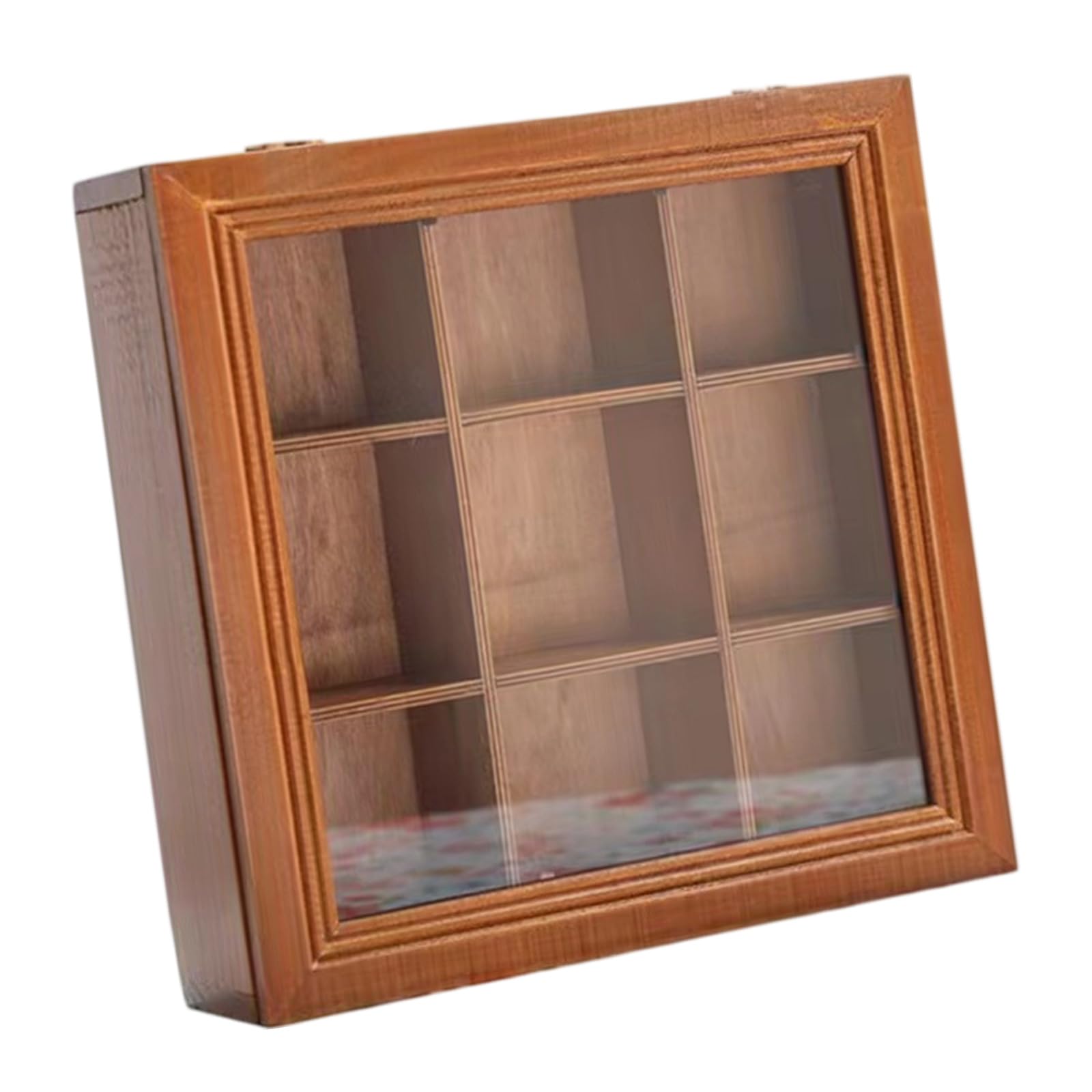 Kaeltsyn Stylish Wooden Desktop Holder with Multiple Spaces 9 Compartment Storage Box for Jewelry Cosmetics and Stationery Wooden Cosmetic Planner