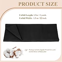 Vista 2 de PEASUG 100% Tela de muselina de algodón, 150 cm X 2 yardas de tela de lino de muselina por metro, telas para drapear de peso medio adecuadas