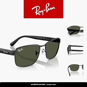 Ray-Ban RB3750 Square Sunglasses for Men for Women