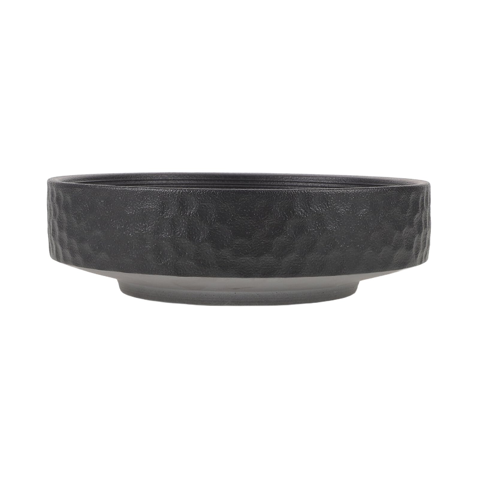 Céramique noire ronde Toddmomy bol porcelaine motif lys succulente