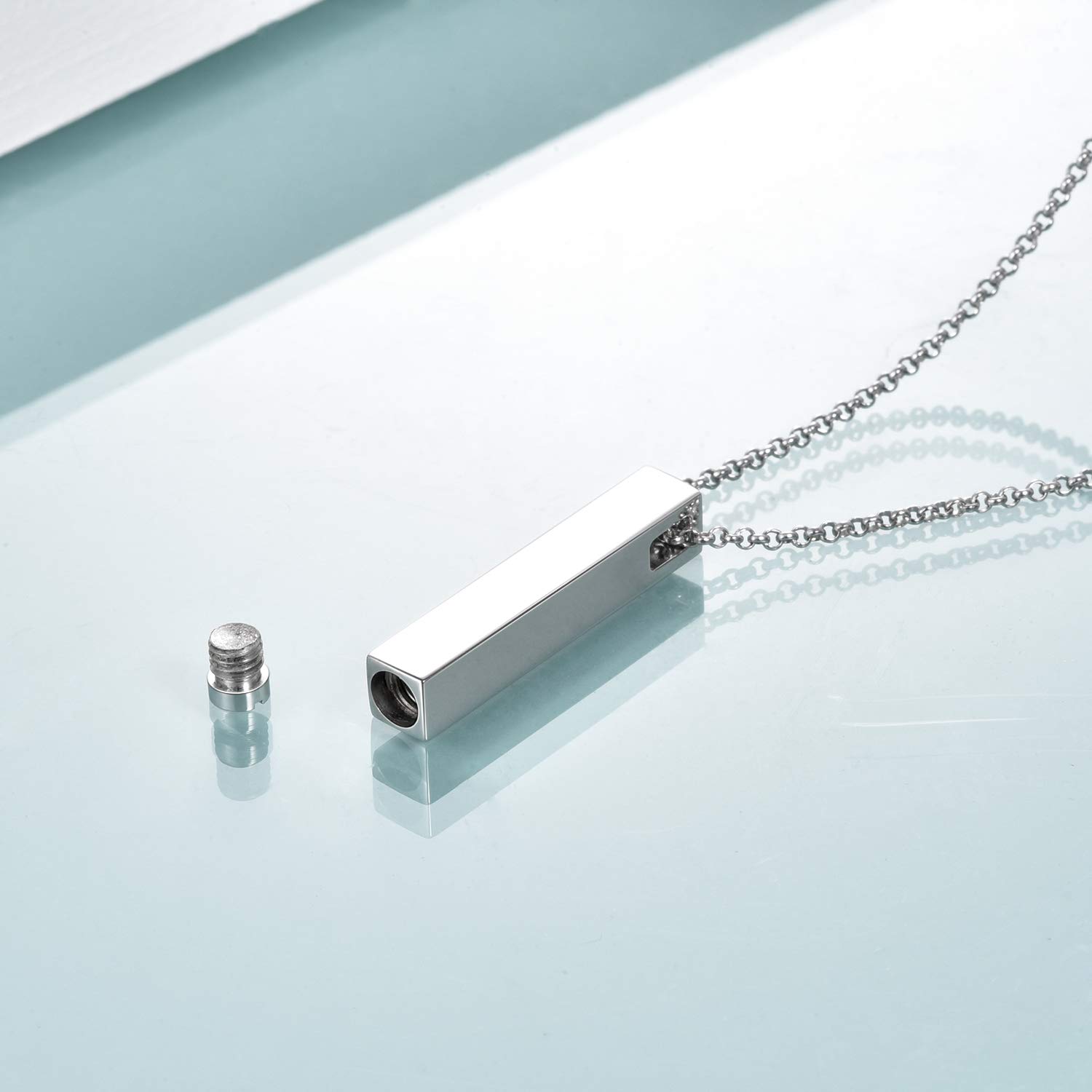 VONALA Collar de urna de plata de ley, regalo conmemorativo para cenizas, joyería de recuerdo para mujeres y hombres
