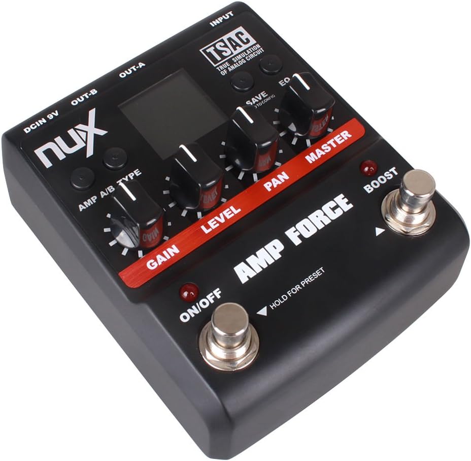 Amazon NUX AMP Force Modeling Amp Simulator エレキギター Effect ペダル w/ 3