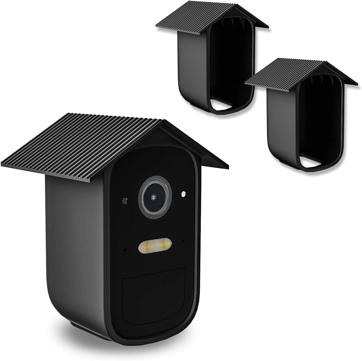 Pack of 2 Weatherproof Silicone Case for EufyCam 2C/2C Pro - Black Silicone Protective Cover - Waterproof & UV Protection - Indoor & Outdoor Use