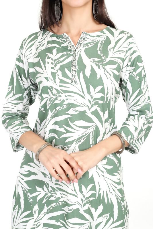 Image of Women's Rayon Kurta - Ethnic Wear Straight Kurti for Daily, Office & Festive Use