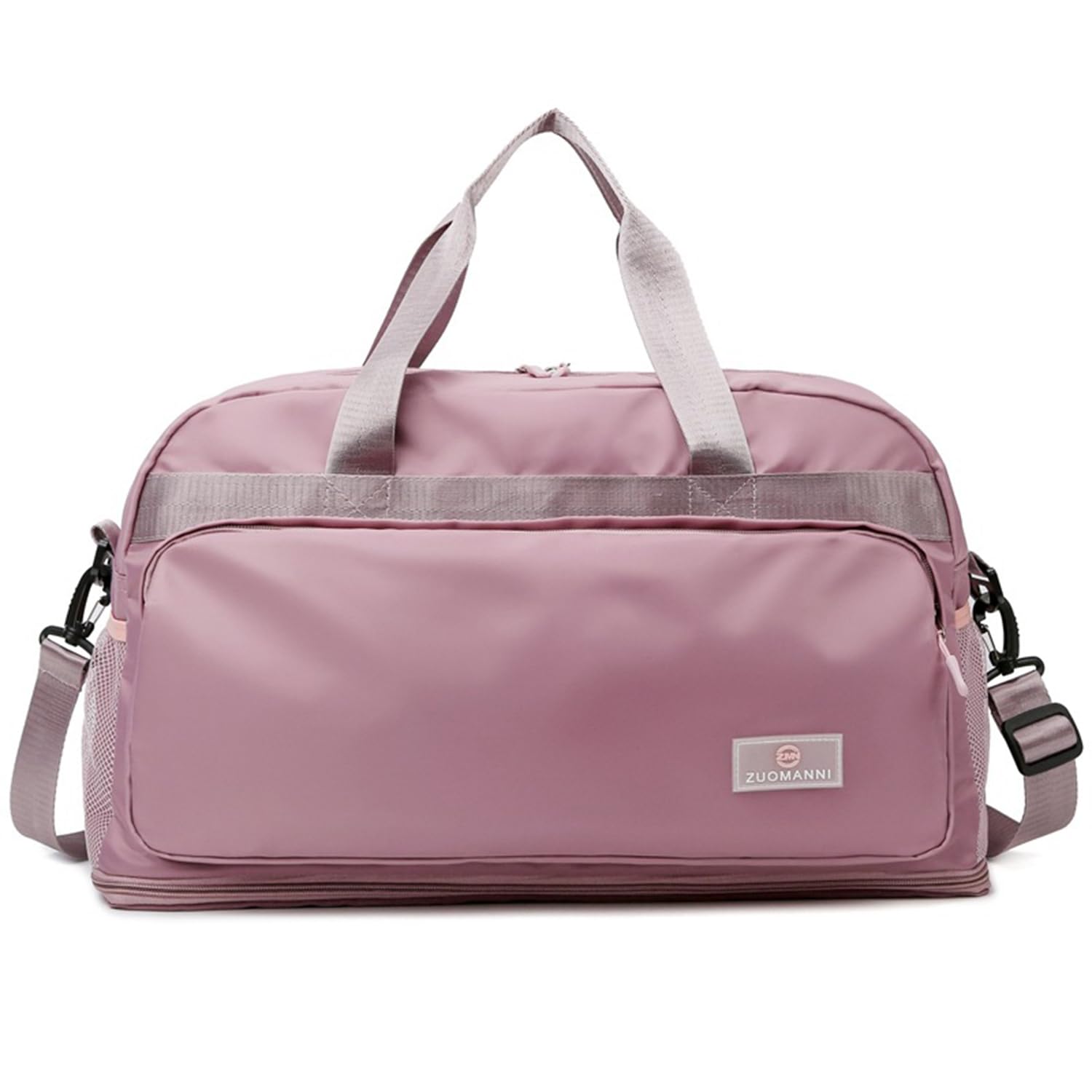 Bolsa de Gimnasio Deporte Mujer Grande, Expandible 37,7 L a 50,7 L, con Bolsillo Húmedo, Bolsa de Viaje Deportiva de Fin de Semana con Correas, Bolso Weekend Equipaje de Mano Ligera