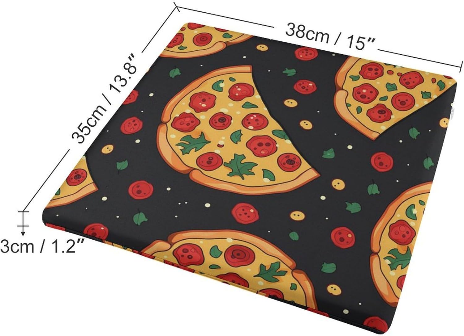 Food Pizza Floor Pillow Meditation Yoga Cushion Square Chair Cushion Pillows Seating for Adults