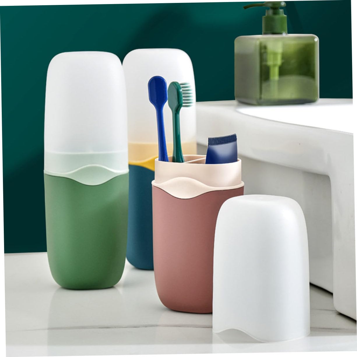 minkissy 6 Soportes para Cepillo de de plástico Simple de Viaje