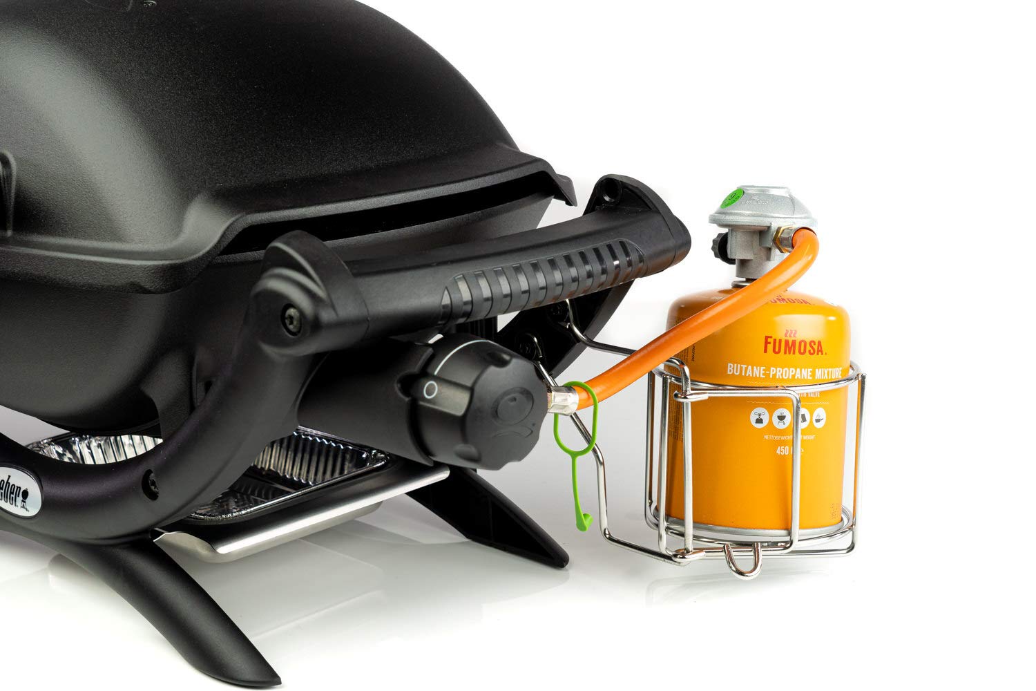 FUMOSA Gaskartuschen Set für Weber Q100/1000-Serien, Performer & Go Anywhere, Ventilkartusche je 450g Anzahl 6 Kartuschen