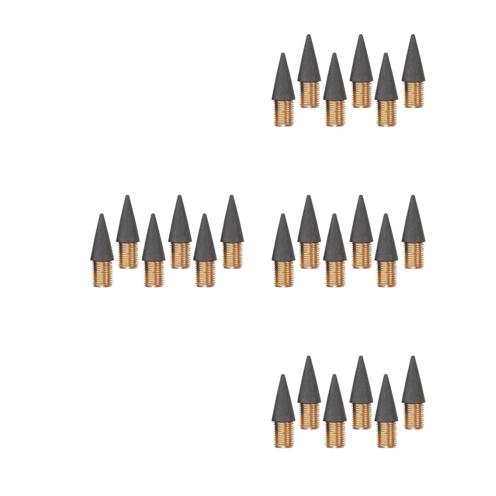 Ciieeo 24pièces Lot De Pointes De Rechange Pour Crayon Éternel Sans Encre Pointe Graphite Remplaçable Design à Vis Pratique Et Portable Pour Écriture Et Dessin