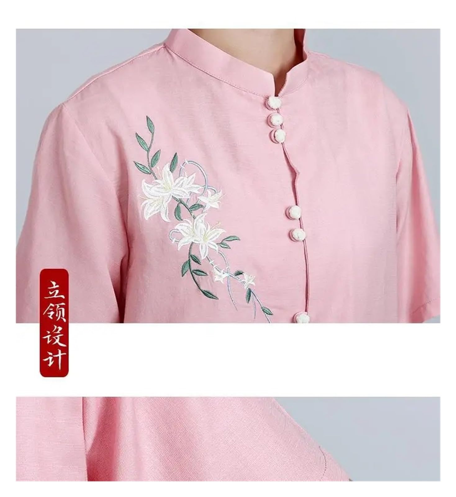 Kimono Jiu Jitsu Traje de Tai Chi Bordado, Ropa de Entrenamiento de Verano de Lino y algodón Fino, Ropa de Rendimiento de Tai Chi(Color 01,XL)