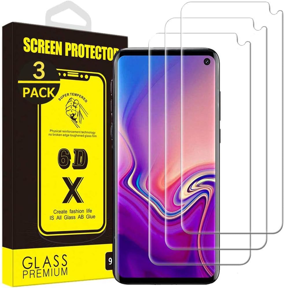 Yoyamo YVI-08 Screen Protector for Galaxy S10E,3PACK Tempered Glass Screen Protector[9H Hardness][HD][Case Friendly][Bubble-Free] for Samsung Galaxy S10E